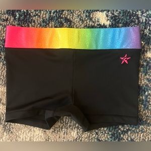 Rebel Athletic YXL Black Rainbow Shorts